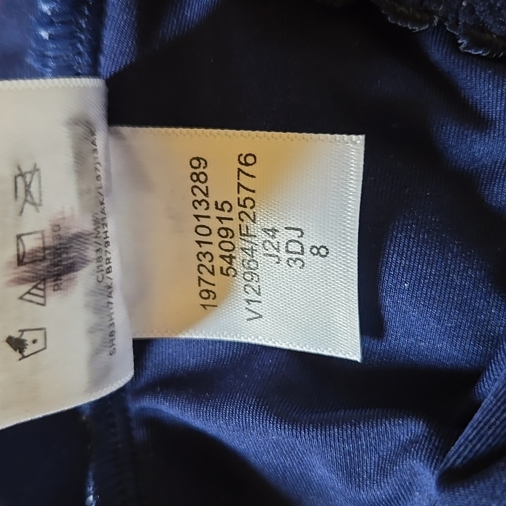 EUC Lands' End Blue Floral Midkini Top Size 8 - Picture 4 of 4